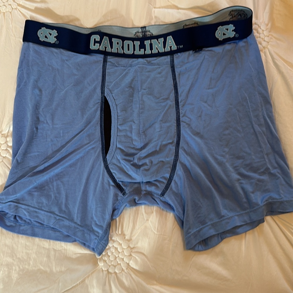 NWOT NCAA UNC CAROLINA TAR HEELS UNDERWEAR/Boxer briefs. Soft!!! Blue. L & XL.